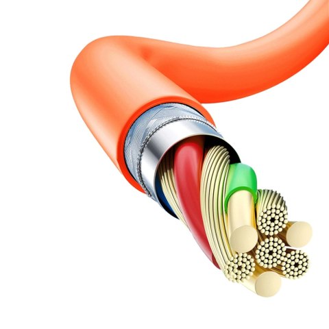 Kabel kątowy Dudao L24AL USB-A - Lightning o rotacji 180° 30W 1m - pomarańczowy Kabel kątowy Dudao L24AL USB-A - Lightning o rotacji 180° 30W 1m - pomarańczowy