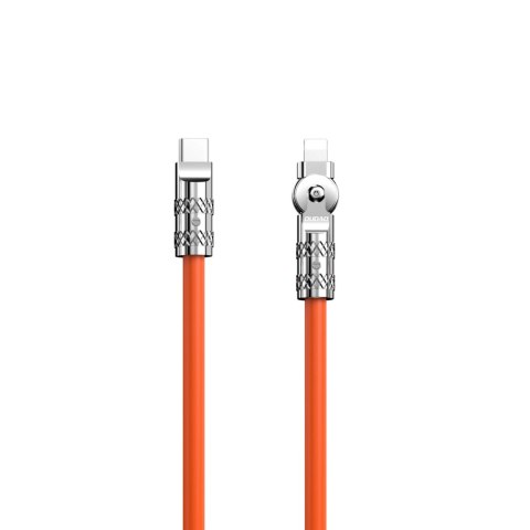 Kabel kątowy Dudao L24CL USB-C - Lightning o rotacji 180° 30W 1m - pomarańczowy Kabel kątowy Dudao L24CL USB-C - Lightning o rotacji 180° 30W 1m - pomarańczowy