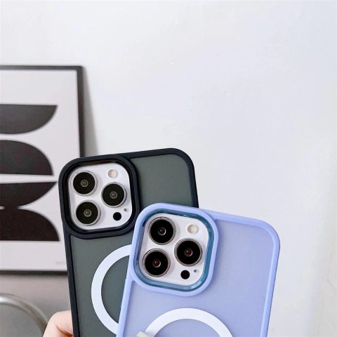 Magnetyczne etui z MagSafe Color Matte Case do iPhone 14 Pro Max - różowe