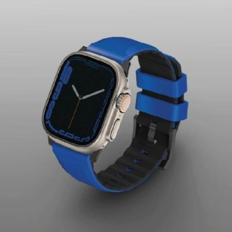 Pasek UNIQ Linus Airosoft Silicone na Apple Watch 1/2/3/4/5/6/7/8/SE/SE2/Ultra 42/44/45/49mm - niebieski