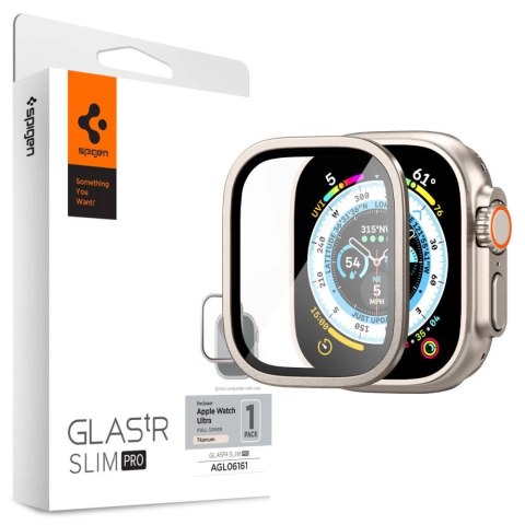 Szkło hartowane Spigen Glas.tR Slim Pro na Apple Watch Ultra (49 mm) - beżowe Szkło hartowane Spigen Glas.tR Slim Pro na Apple Watch Ultra (49 mm) - beżowe