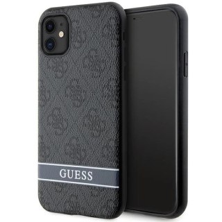 Etui Guess 4G Stripes na iPhone 11 / Xr - szare