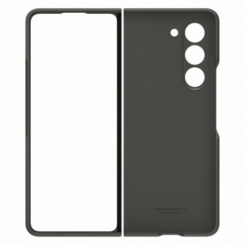 Etui silikonowe do Samsung Galaxy Z Fold 5 z podstawką i paskiem - czarne Etui silikonowe do Samsung Galaxy Z Fold 5 z podstawką i paskiem - czarne