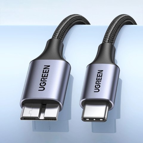Kabel USB C / micro USB-B 3.0 Ugreen US565 5Gb/s 3A 1m - szary Kabel USB C / micro USB-B 3.0 Ugreen US565 5Gb/s 3A 1m - szary