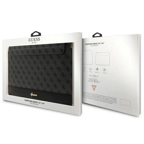 Pokrowiec Guess 4G Stripe Metal Logo na laptopa 14" - czarny