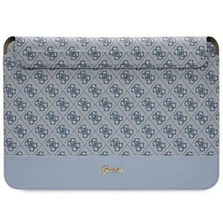 Pokrowiec Guess 4G Stripe Metal Logo na laptopa 14" - niebieski