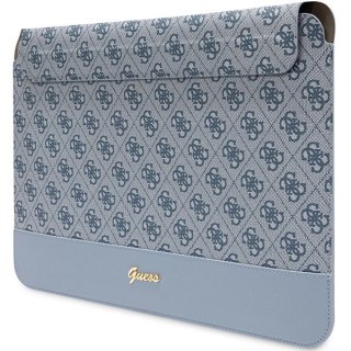 Pokrowiec Guess 4G Stripe Metal Logo na laptopa 14" - niebieski