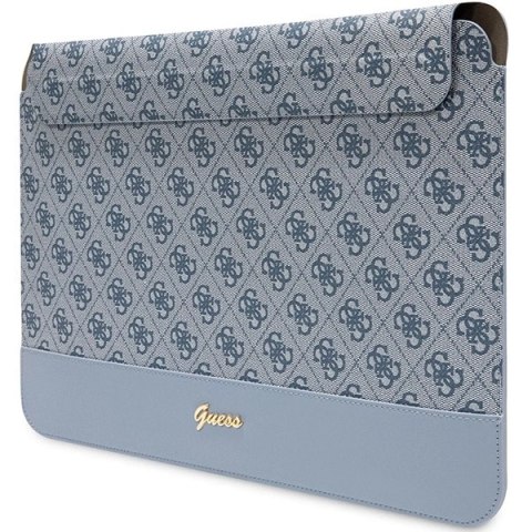 Pokrowiec Guess 4G Stripe Metal Logo na laptopa 14" - niebieski