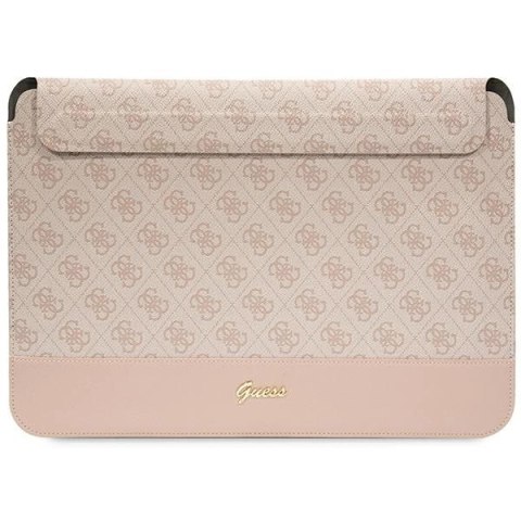 Pokrowiec Guess 4G Stripe Metal Logo na laptopa 14" - różowy Pokrowiec Guess 4G Stripe Metal Logo na laptopa 14" - różowy