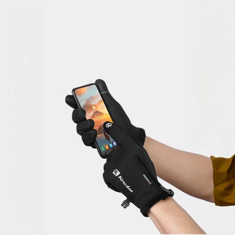 Rękawiczki sportowe do telefonu zimowe (rozmiar L) - czarne Rękawiczki sportowe do telefonu zimowe (rozmiar L) - czarne