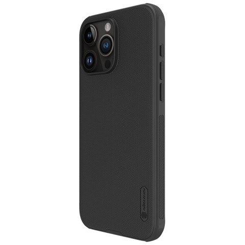 Wzmocnione etui do iPhone 15 Pro Max Nillkin Super Frosted Shield Pro - czarne Wzmocnione etui do iPhone 15 Pro Max Nillkin Super Frosted Shield Pro - czarne