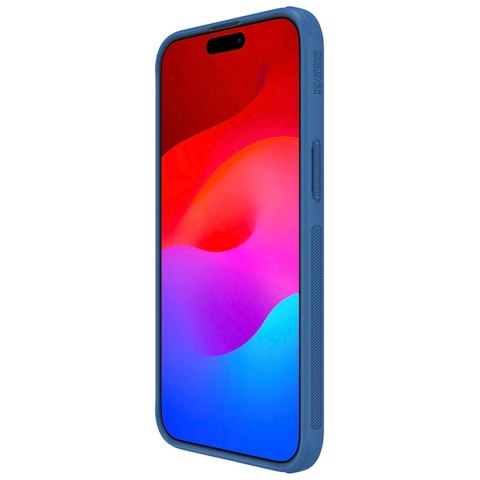 Wzmocnione etui do iPhone 15 Pro Max Nillkin Super Frosted Shield Pro - niebieskie Wzmocnione etui do iPhone 15 Pro Max Nillkin Super Frosted Shield Pro - niebieskie