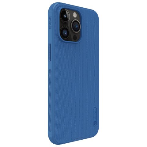 Wzmocnione etui do iPhone 15 Pro Max Nillkin Super Frosted Shield Pro - niebieskie Wzmocnione etui do iPhone 15 Pro Max Nillkin Super Frosted Shield Pro - niebieskie