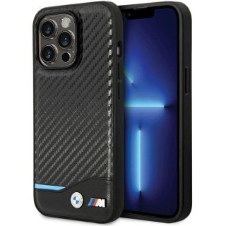 Etui BMW Leather Carbon na iPhone 13 Pro / iPhone 13 - czarne