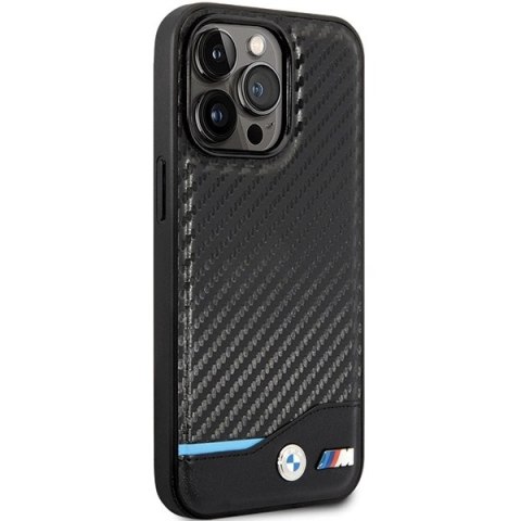 Etui BMW Leather Carbon na iPhone 13 Pro / iPhone 13 - czarne Etui BMW Leather Carbon na iPhone 13 Pro / iPhone 13 - czarne