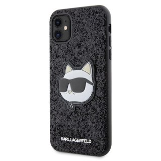 Etui Karl Lagerfeld Glitter Choupette Patch na iPhone 11 / Xr - czarne