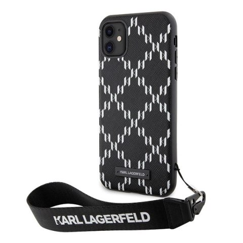 Etui Karl Lagerfeld Monogram Losange Saffiano na iPhone 11 / Xr - czarne