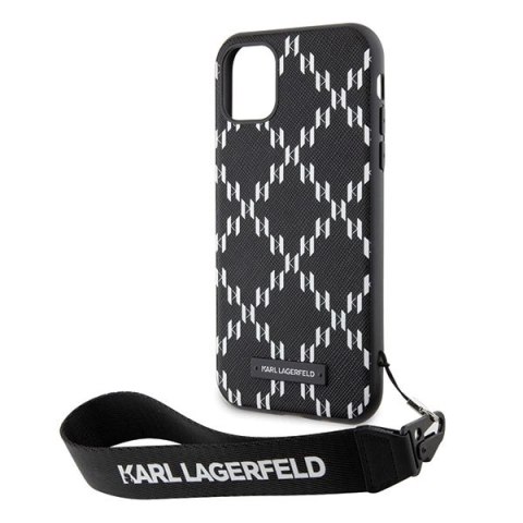 Etui Karl Lagerfeld Monogram Losange Saffiano na iPhone 11 / Xr - czarne