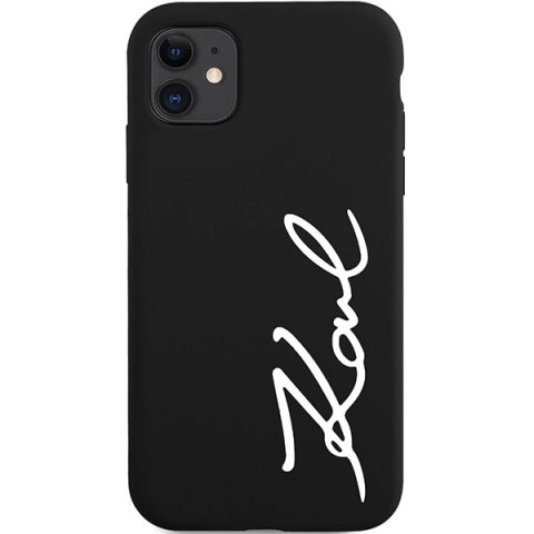 Etui Karl Lagerfeld Silicone Signature na iPhone 11 / Xr - czarne