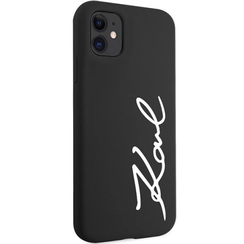 Etui Karl Lagerfeld Silicone Signature na iPhone 11 / Xr - czarne