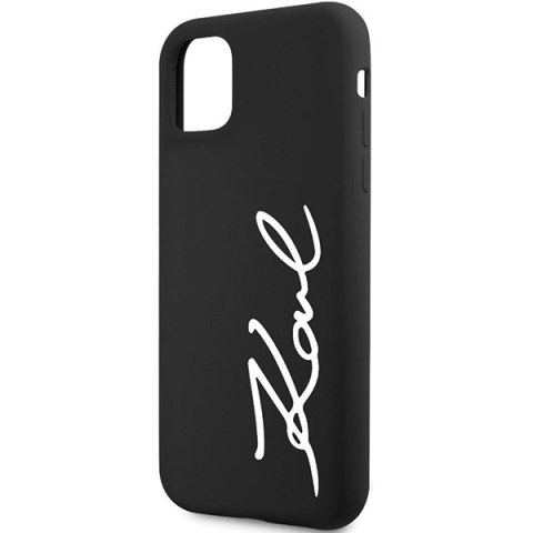 Etui Karl Lagerfeld Silicone Signature na iPhone 11 / Xr - czarne