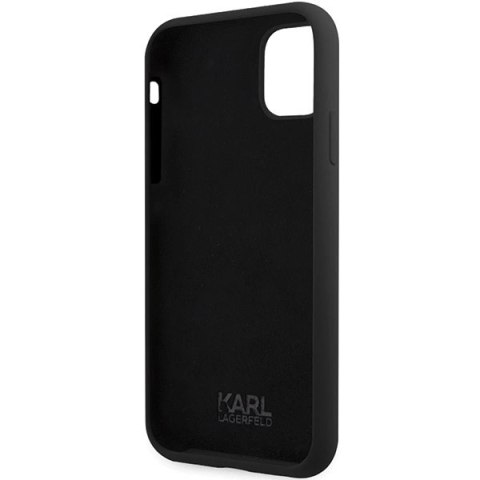 Etui Karl Lagerfeld Silicone Signature na iPhone 11 / Xr - czarne