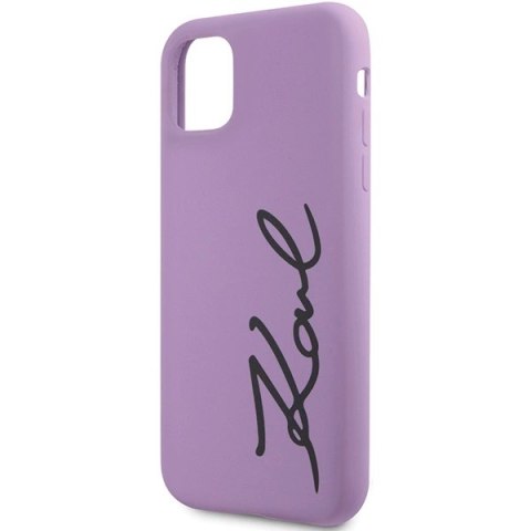 Etui Karl Lagerfeld Silicone Signature na iPhone 11 / Xr - purpurowe