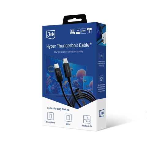 Kabel 3mk Hyper Cable ThunderBolt 240W - czarny