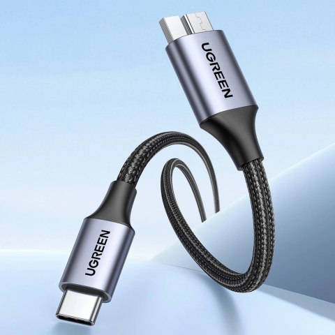 Kabel USB C / micro USB-B 3.0 Ugreen US565 5Gb/s 3A 0.5m - szary Kabel USB C / micro USB-B 3.0 Ugreen US565 5Gb/s 3A 0.5m - szary