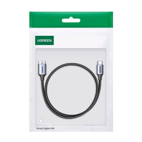 Kabel USB C / micro USB-B 3.0 Ugreen US565 5Gb/s 3A 0.5m - szary Kabel USB C / micro USB-B 3.0 Ugreen US565 5Gb/s 3A 0.5m - szary