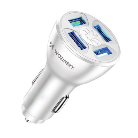Ładowarka samochodowa Wozinsky WCCAW 50W 4x USB-A QC - biała Ładowarka samochodowa Wozinsky WCCAW 50W 4x USB-A QC - biała