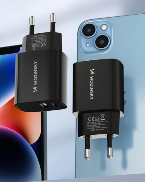 Ładowarka sieciowa Wozinsky WGWCB USB-A USB-C 20W - czarna Ładowarka sieciowa Wozinsky WGWCB USB-A USB-C 20W - czarna