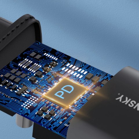 Ładowarka sieciowa Wozinsky WGWCB USB-A USB-C 20W - czarna Ładowarka sieciowa Wozinsky WGWCB USB-A USB-C 20W - czarna