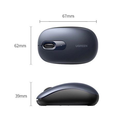 Myszka bezprzewodowa USB 2.4GHz Ugreen MU105 - granatowa Myszka bezprzewodowa USB 2.4GHz Ugreen MU105 - granatowa