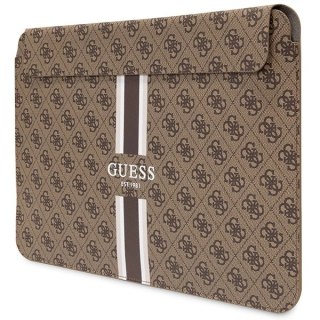Pokrowiec Guess 4G Printed Stripes na laptopa 14" - brązowy