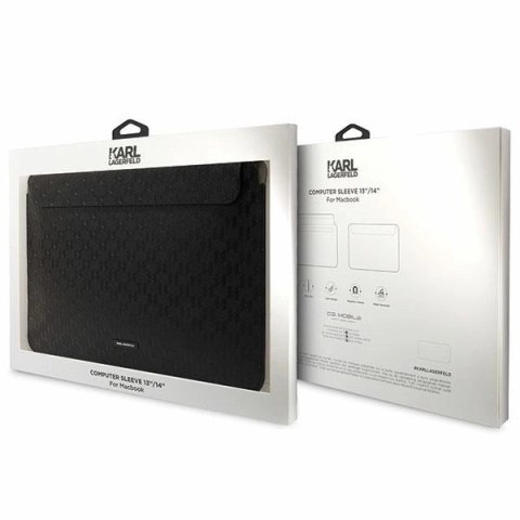 Pokrowiec Karl Lagerfeld Saffiano Plaque na laptop 14" - czarny