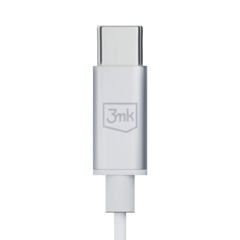 Słuchawki 3mk Wired Headphones przewodowe ze złączem USB-C - białe Słuchawki 3mk Wired Headphones przewodowe ze złączem USB-C - białe