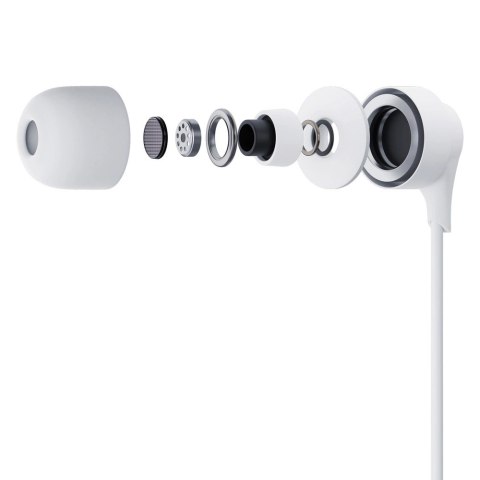 Słuchawki 3mk Wired Headphones przewodowe ze złączem USB-C - białe Słuchawki 3mk Wired Headphones przewodowe ze złączem USB-C - białe