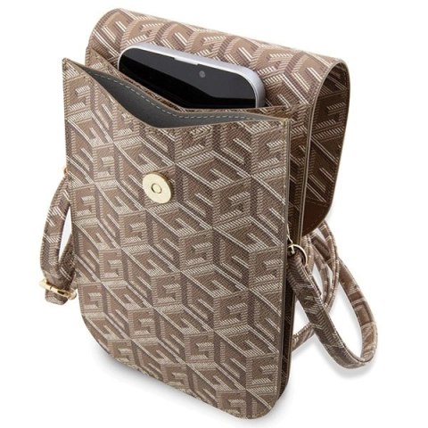 Torebka Guess GCube Stripe - brązowa