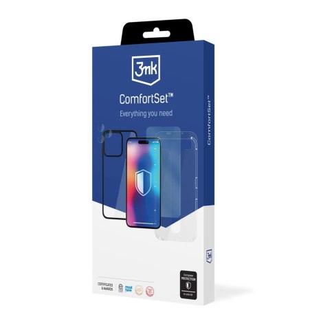 Zestaw 3mk Comfort Set 4 in 1 na iPhone 13 - etui, 2x szkło, ramka aplikacyjna