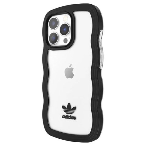 Etui Adidas OR Wavy Case na iPhone 13 Pro / iPhone 13 - czarno-przezroczyste