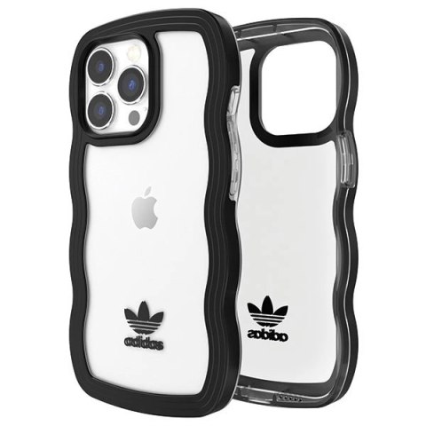 Etui Adidas OR Wavy Case na iPhone 13 Pro / iPhone 13 - czarno-przezroczyste