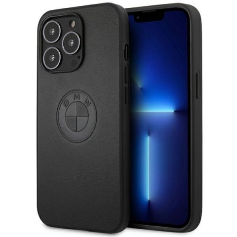 Etui BMW Leather Emboss na iPhone 13 Pro / iPhone 13 - czarne Etui BMW Leather Emboss na iPhone 13 Pro / iPhone 13 - czarne