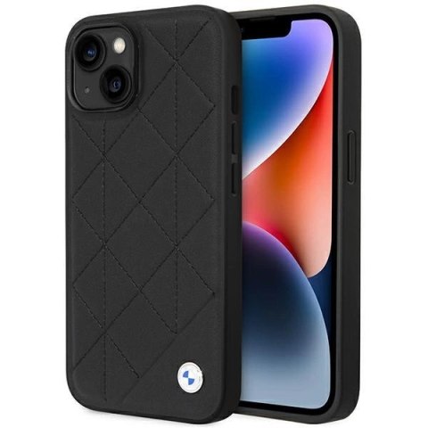 Etui BMW Leather Quilted na iPhone 14 - czarne Etui BMW Leather Quilted na iPhone 14 - czarne