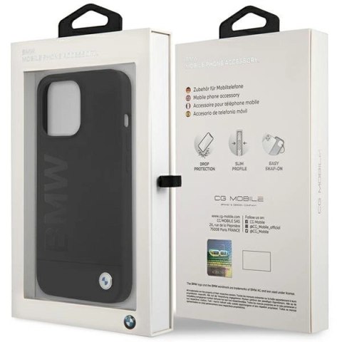 Etui BMW Silicone Signature Logo na iPhone 13 Pro / iPhone 13 - czarne Etui BMW Silicone Signature Logo na iPhone 13 Pro / iPhone 13 - czarne