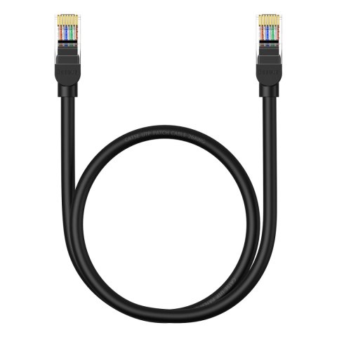 Kabel Ethernet Baseus High Speed Cat 5 RJ-45 1000Mb/s 0.5m okrągły - czarny Kabel Ethernet Baseus High Speed Cat 5 RJ-45 1000Mb/s 0.5m okrągły - czarny