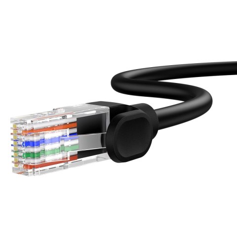Kabel Ethernet Baseus High Speed Cat 5 RJ-45 1000Mb/s 0.5m okrągły - czarny Kabel Ethernet Baseus High Speed Cat 5 RJ-45 1000Mb/s 0.5m okrągły - czarny