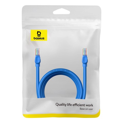 Kabel Ethernet Baseus High Speed Cat 6 RJ-45 1000Mb/s 3m okrągły - niebieski Kabel Ethernet Baseus High Speed Cat 6 RJ-45 1000Mb/s 3m okrągły - niebieski