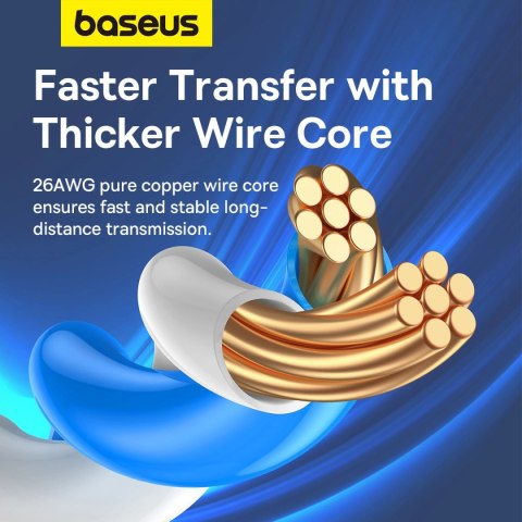 Kabel Ethernet Baseus High Speed Cat 6 RJ-45 1000Mb/s 3m okrągły - niebieski Kabel Ethernet Baseus High Speed Cat 6 RJ-45 1000Mb/s 3m okrągły - niebieski