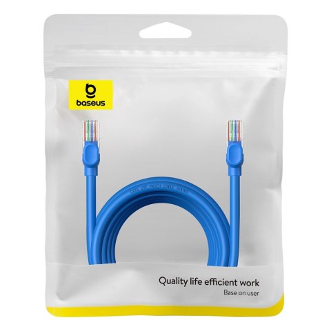 Kabel Ethernet Baseus High Speed Cat 6 RJ-45 1000Mb/s 5m okrągły - niebieski Kabel Ethernet Baseus High Speed Cat 6 RJ-45 1000Mb/s 5m okrągły - niebieski